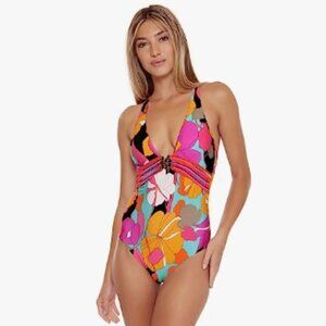 TRINA TURK | Gemini Plunge Maillot One Piece Swimsuit NWT